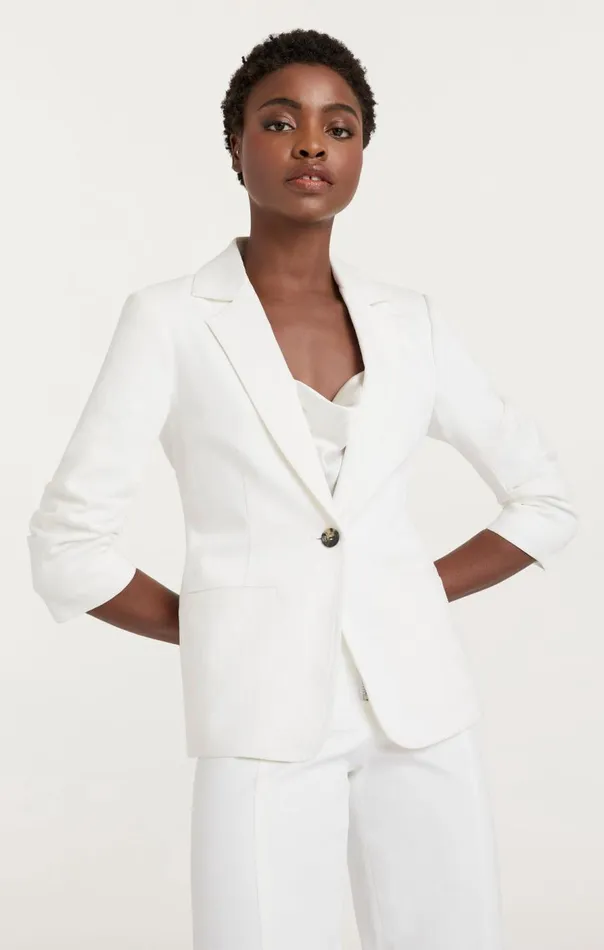 Cinq Sept Denim Khloe Blazer White Women Denim