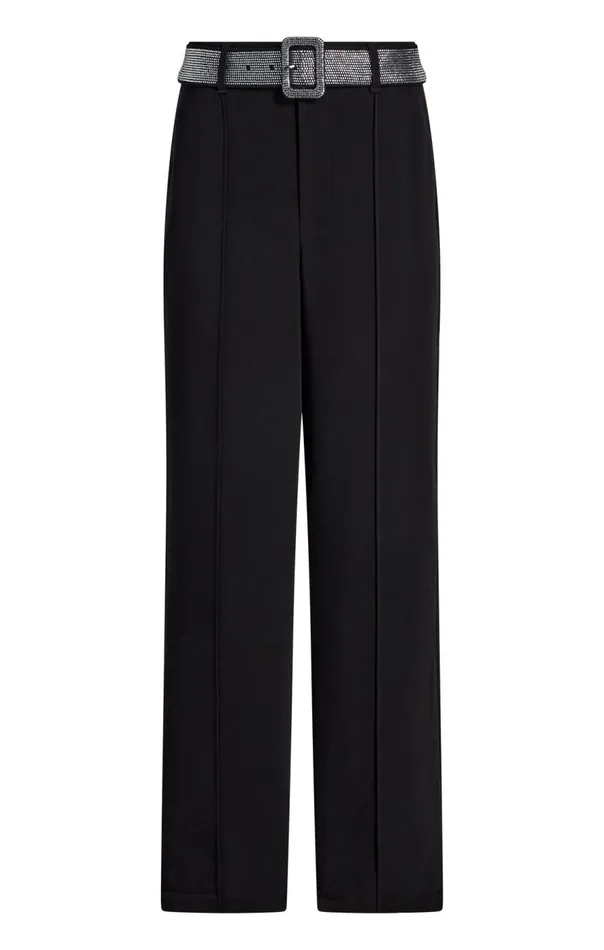 Cinq Sept Heatset Belt Ester Pant Black Women Pants