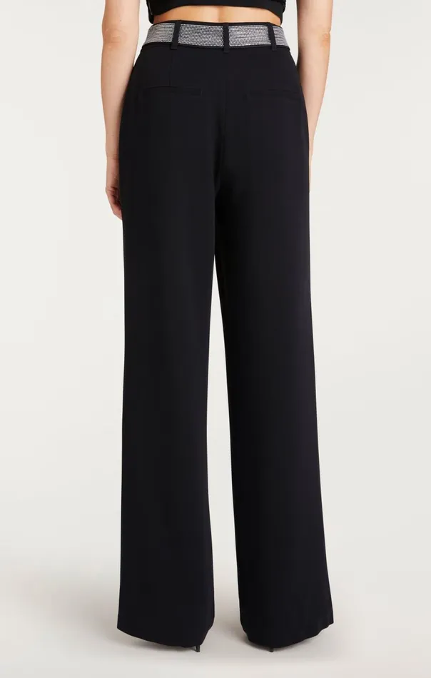 Cinq Sept Heatset Belt Ester Pant Black Women Pants