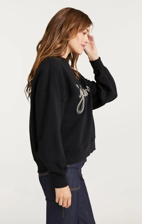 Cinq Sept Je T039aime Chain Brandy Pullover Black Women Sweaters and Knits