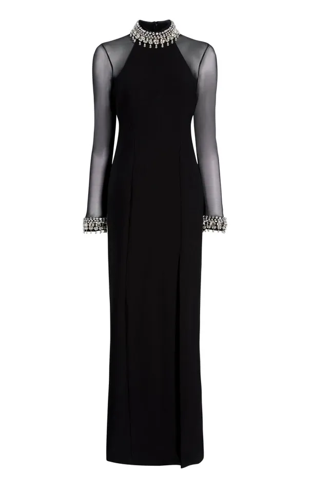 Cinq Sept Loretta Gown Blacksilver Women Cocktail and Evening