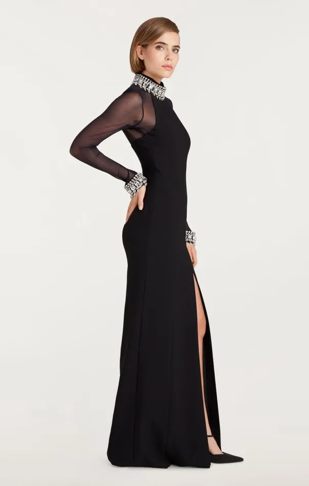 Cinq Sept Loretta Gown Blacksilver Women Cocktail and Evening