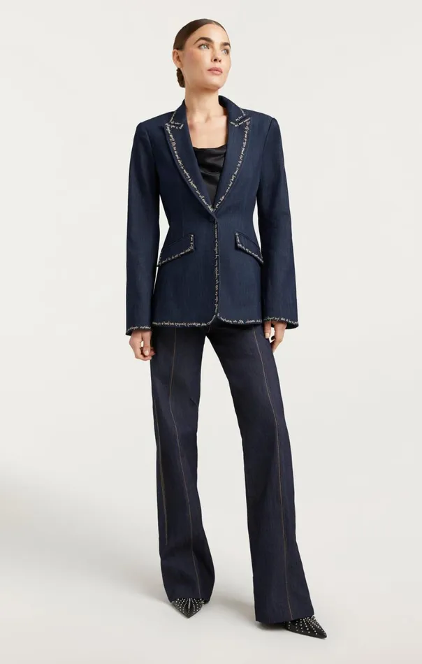 Cinq Sept Love Letter Denim Cheyenne Blazer Indigo Women Jackets