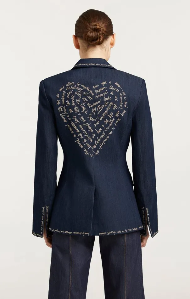 Cinq Sept Love Letter Denim Cheyenne Blazer Indigo Women Jackets