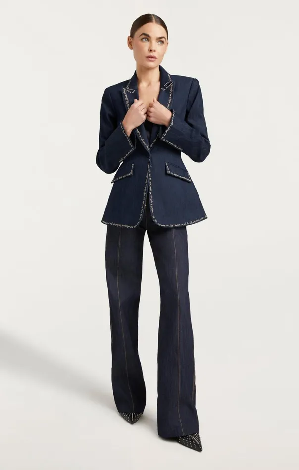 Cinq Sept Love Letter Denim Cheyenne Blazer Indigo Women Jackets