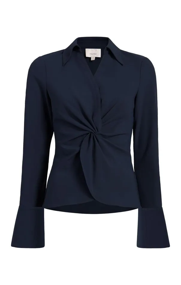 Cinq Sept Mckenna Top Navy Women Long Sleeve Tops