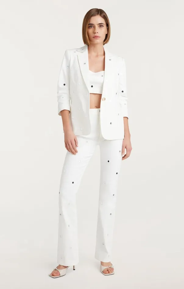 Cinq Sept Mirror Denim Shailene Pant White Women Pants