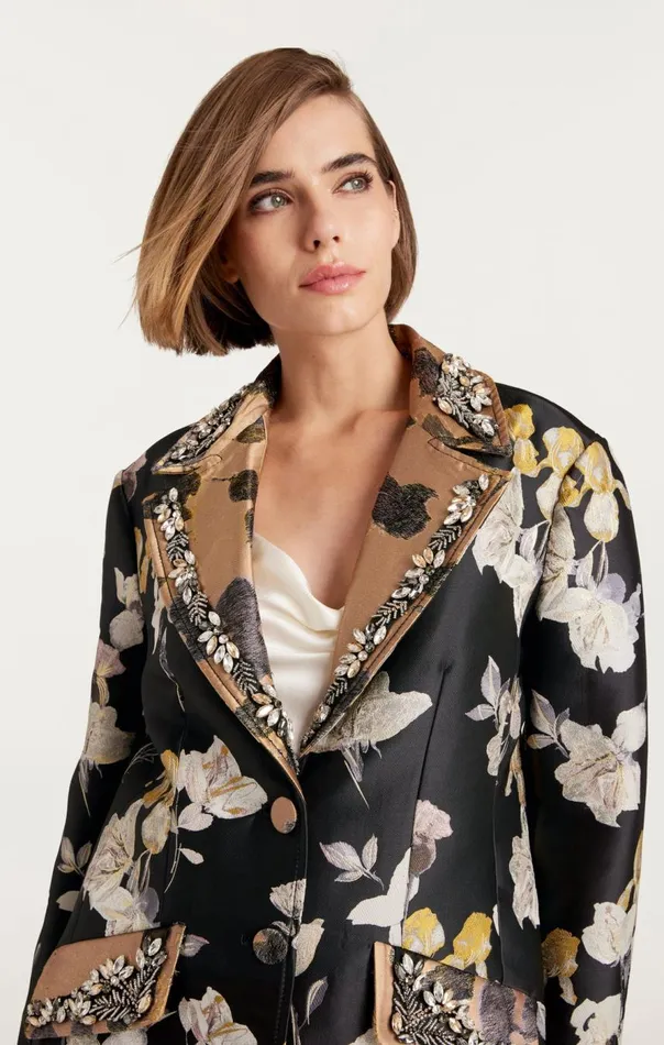 Cinq Sept Rabia Coat Blackmulti Women Jackets