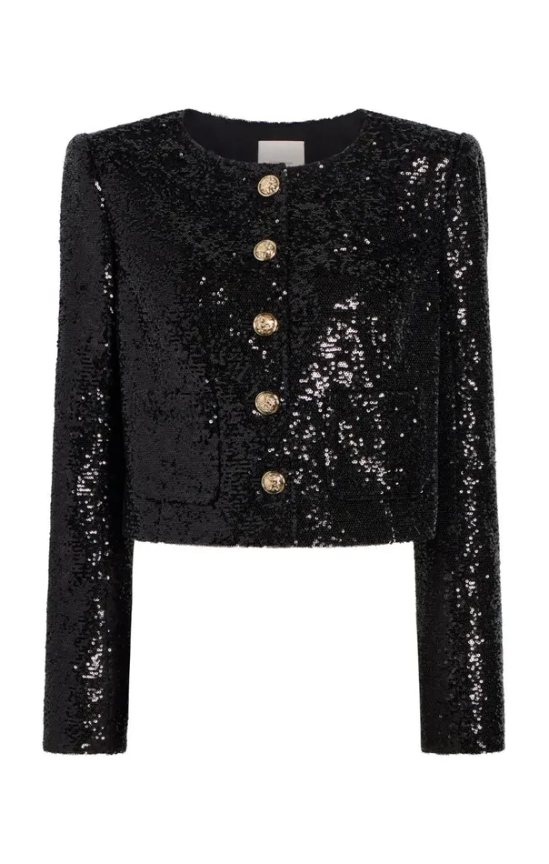 Cinq Sept Sequin Randi Jacket Black Women Jackets