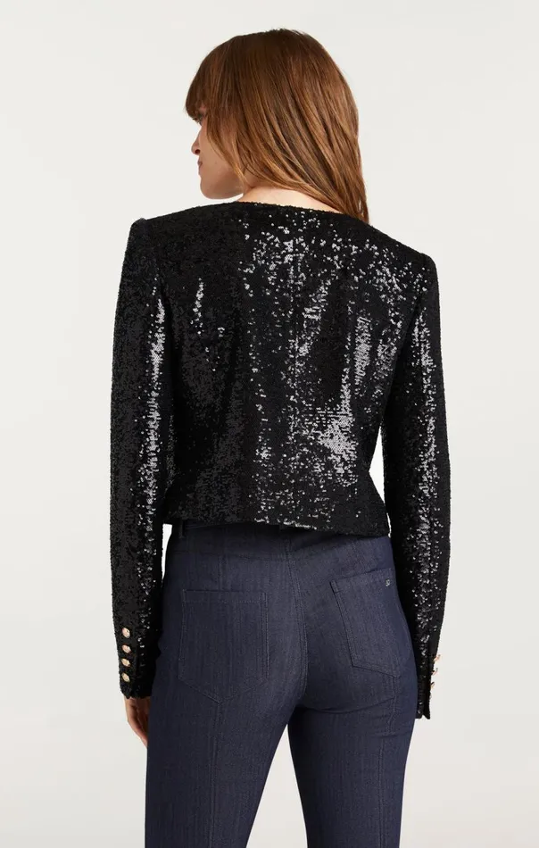Cinq Sept Sequin Randi Jacket Black Women Jackets