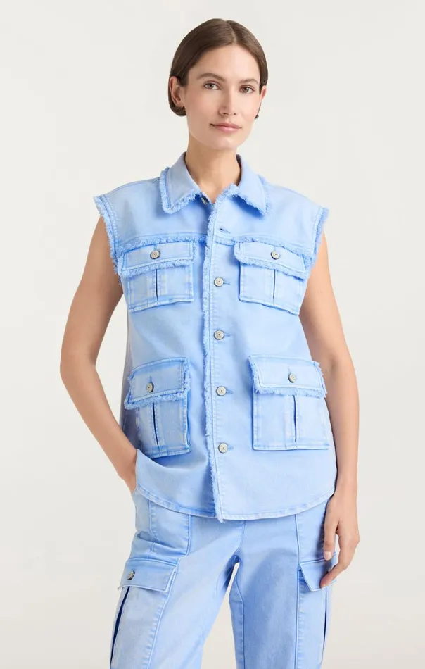 Cinq Sept Sleeveless Vera Jacket Skylight Women Jackets