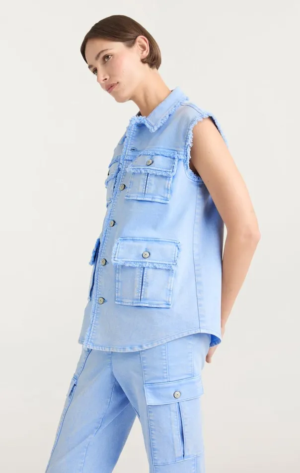 Cinq Sept Sleeveless Vera Jacket Skylight Women Jackets