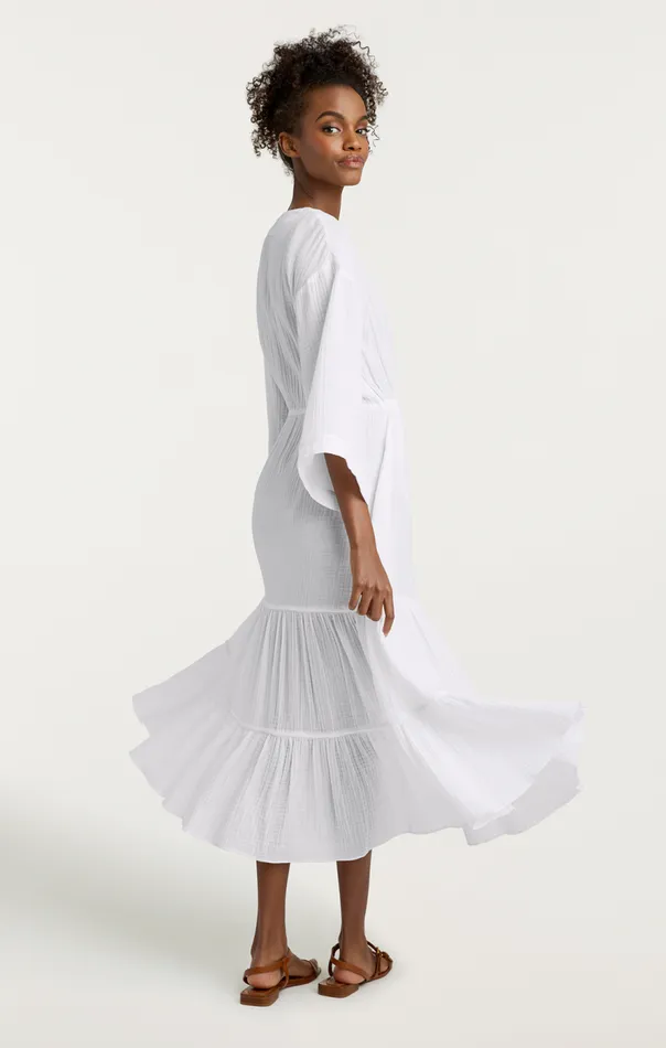 Cinq Sept Torey Dress White Women Coverups