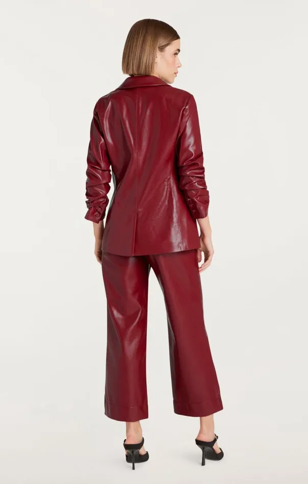 Cinq Sept Vegan Leather Kylie Blazer Rhubarb Women Blazers