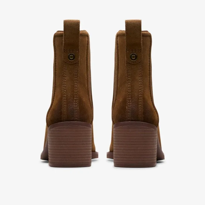 Clarks Ankle Boots Chamberly Top Walnut Suede 8211 Women