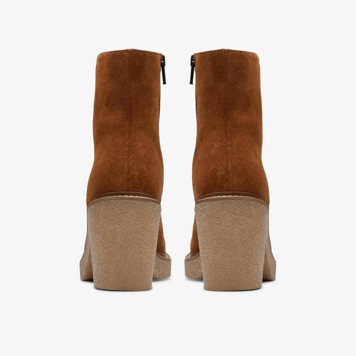 Clarks Ankle Boots Colden Up Dark Tan Suede 8211 Women