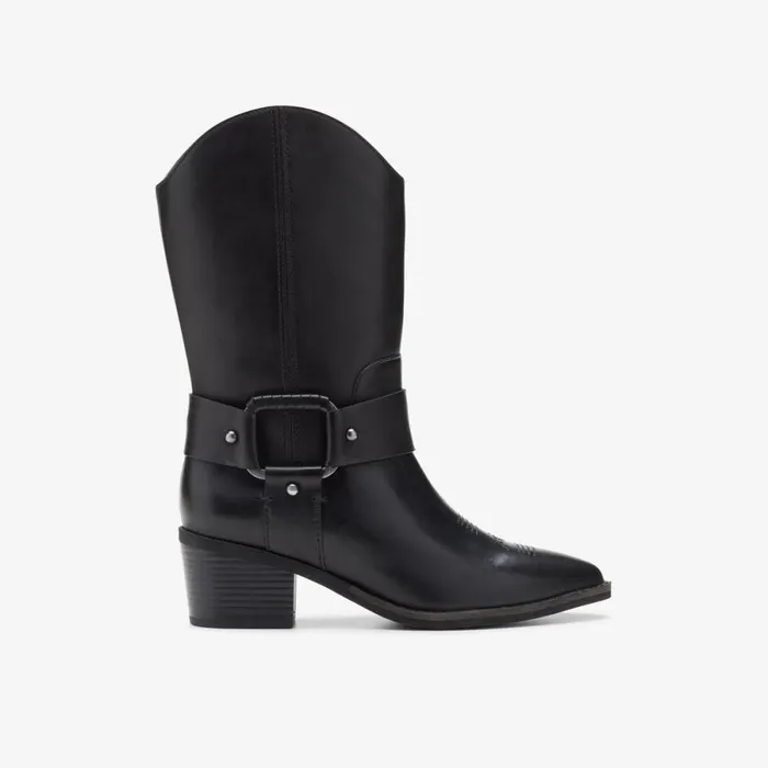 Clarks Ankle Boots Morzine Rise Black Leather 8211 Women
