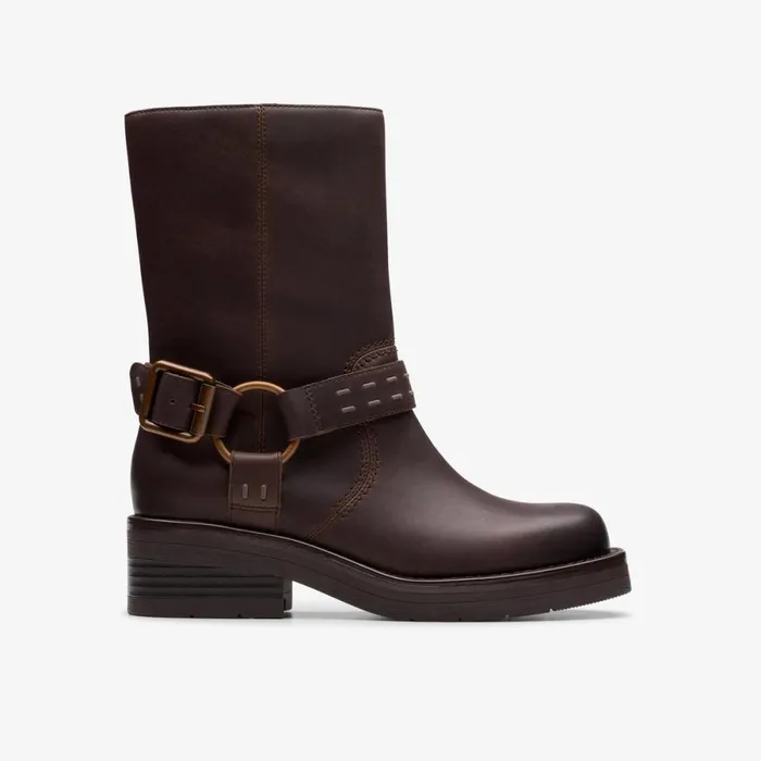 Clarks Ankle Boots Rebelle Up Walnut Leather 8211 Women