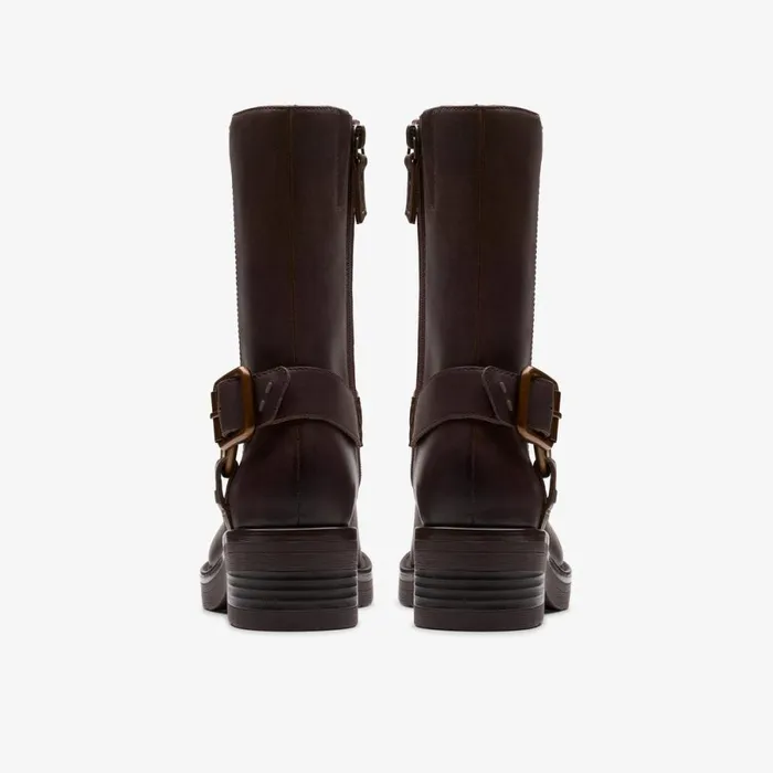 Clarks Ankle Boots Rebelle Up Walnut Leather 8211 Women
