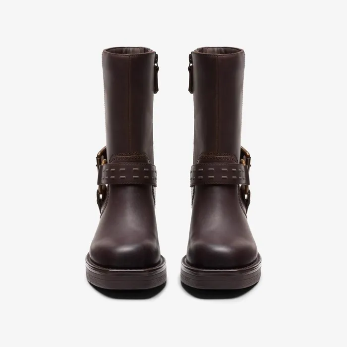 Clarks Ankle Boots Rebelle Up Walnut Leather 8211 Women