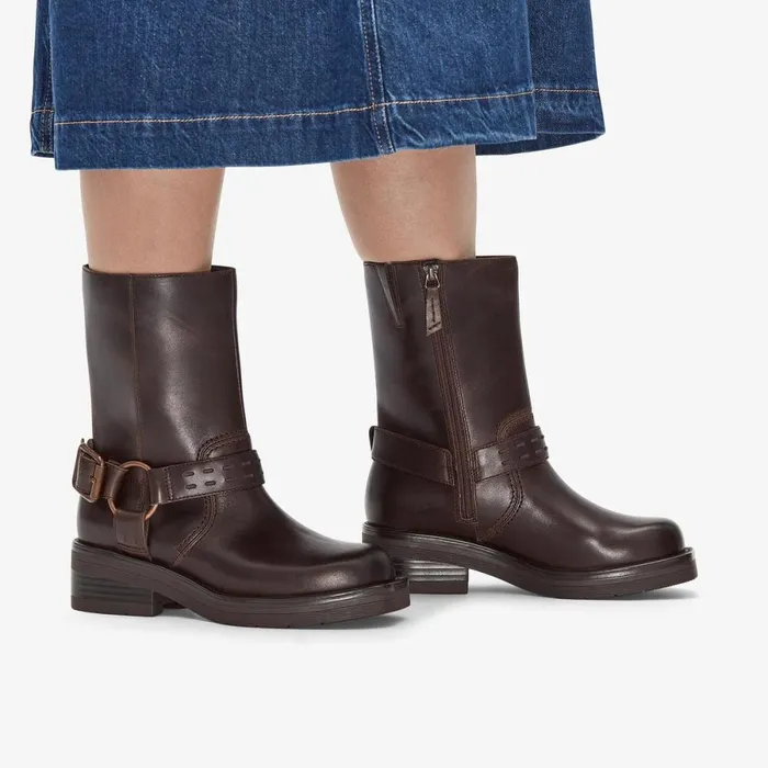 Clarks Ankle Boots Rebelle Up Walnut Leather 8211 Women