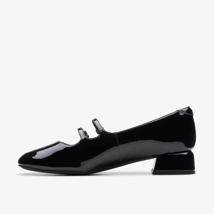 Clarks Ballet Pumps Daiss 30 Shine Black Patent 8211 Women