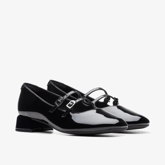 Clarks Ballet Pumps Daiss 30 Shine Black Patent 8211 Women
