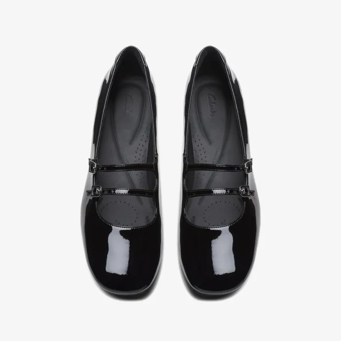 Clarks Ballet Pumps Daiss 30 Shine Black Patent 8211 Women