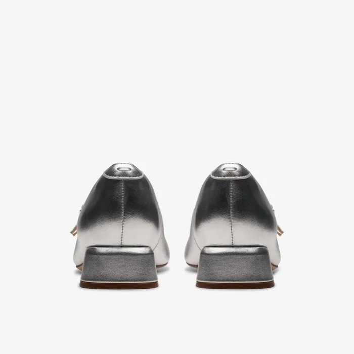 Clarks Ballet Pumps Daiss 30 Shine Silver Leather 8211 Women