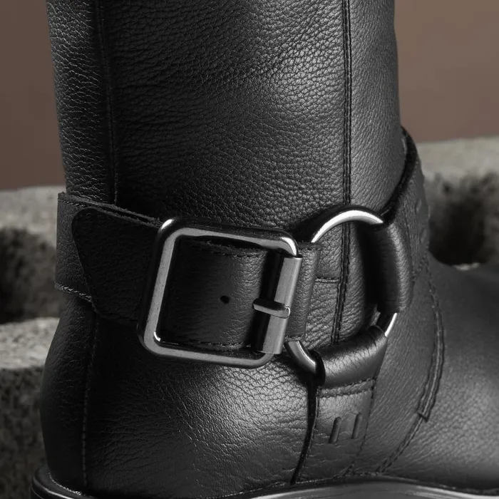 Clarks Biker Boots Rebelle Up Black Leather 8211 Women