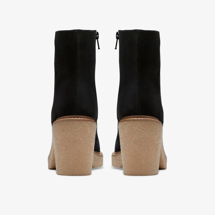 Clarks Black Boots Colden Up Black Suede 8211 Women