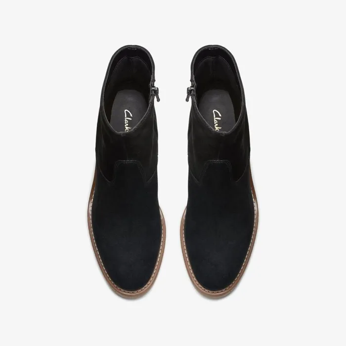 Clarks Black Boots Colden Up Black Suede 8211 Women