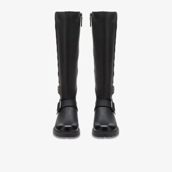 Clarks Black Boots Orinoco2 Tall Black Leather 8211 Women