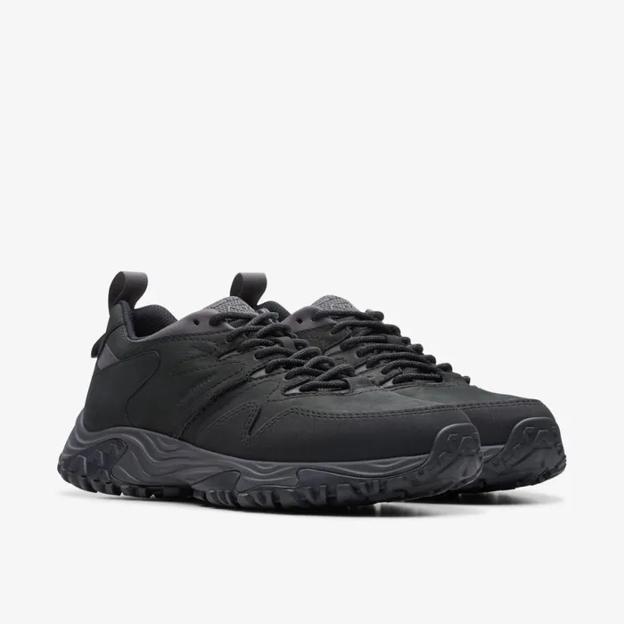 Clarks Black Shoes Atl Walk Go Waterproof Black Leather 8211 Men