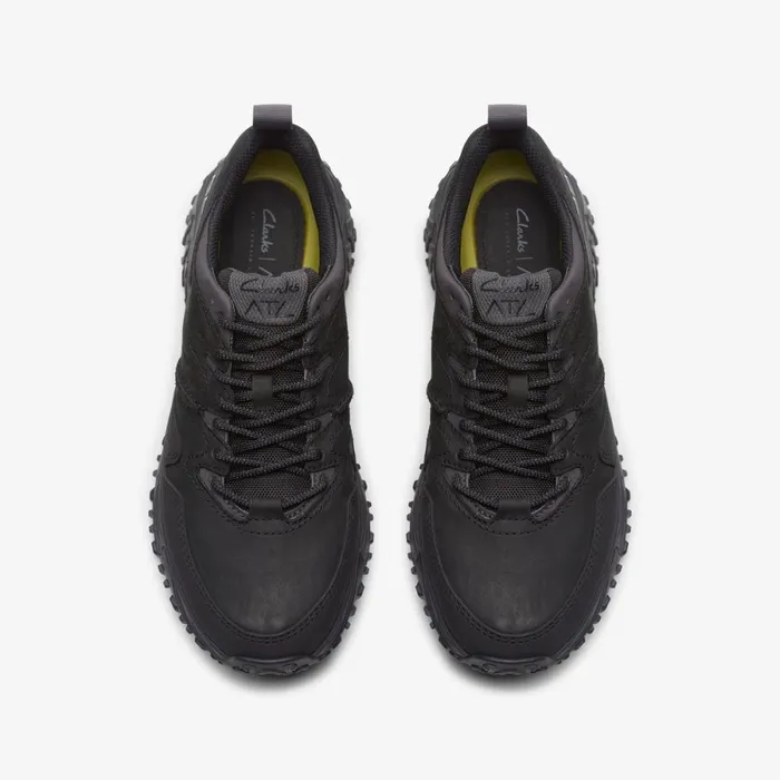 Clarks Black Shoes Atl Walk Go Waterproof Black Leather 8211 Men