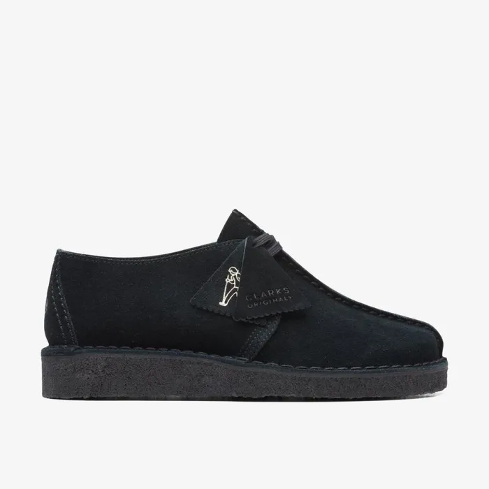 Clarks Black Shoes Desert Trek Black Suede 8211 Women