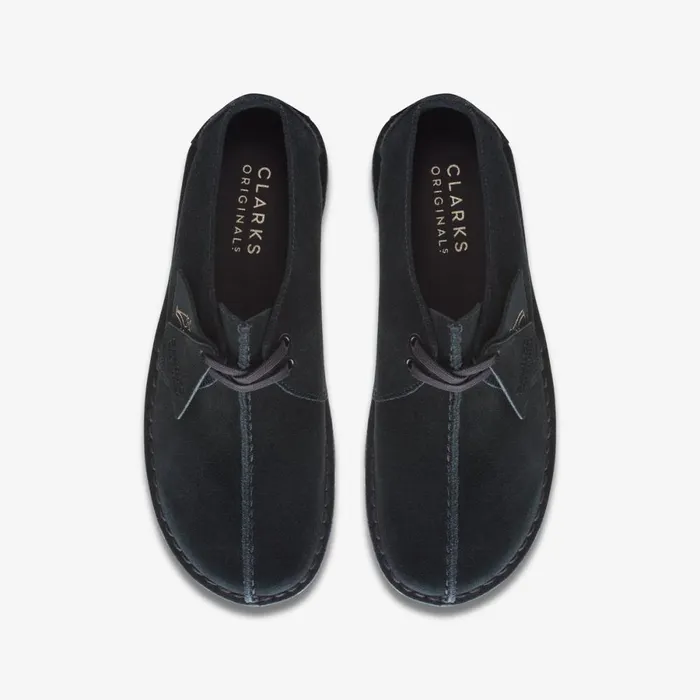Clarks Black Shoes Desert Trek Black Suede 8211 Women
