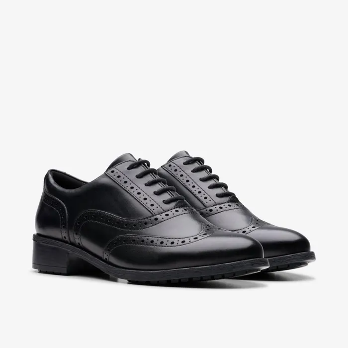 Clarks Black Shoes Havisham Oak Black Leather 8211 Women
