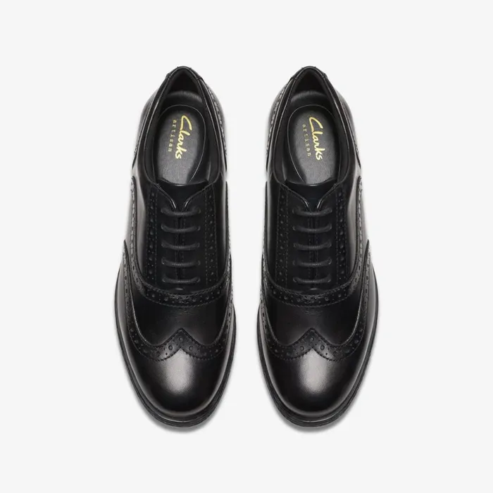 Clarks Black Shoes Havisham Oak Black Leather 8211 Women