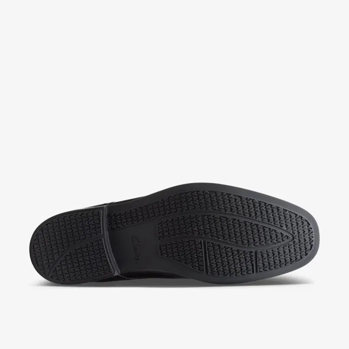 Clarks Black Shoes Howard Cap Black Leather 8211 Men