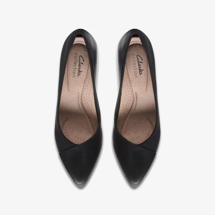 Clarks Black Shoes Kataleyna Rose Black Leather 8211 Women