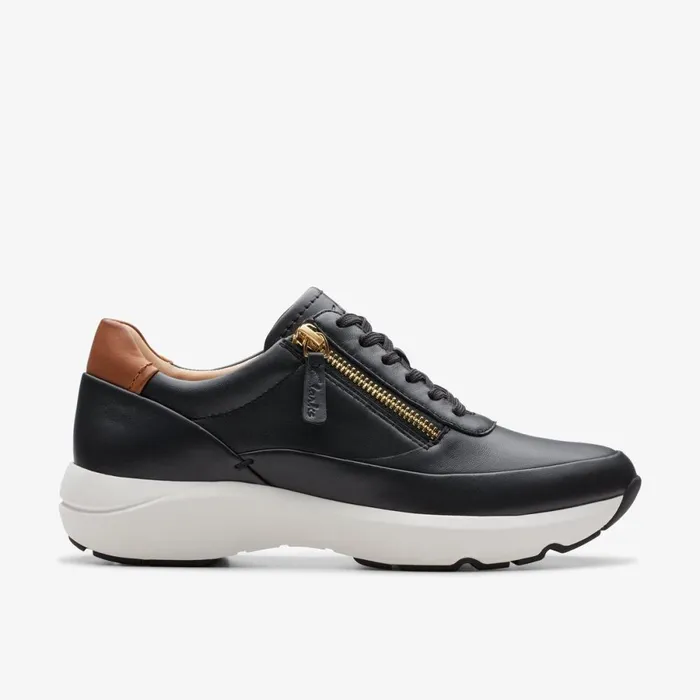 Clarks Black Shoes Tivoli Zip Black Leather 8211 Women