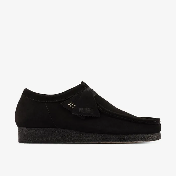 Clarks Black Shoes Wallabee Black Suede 8211 Men