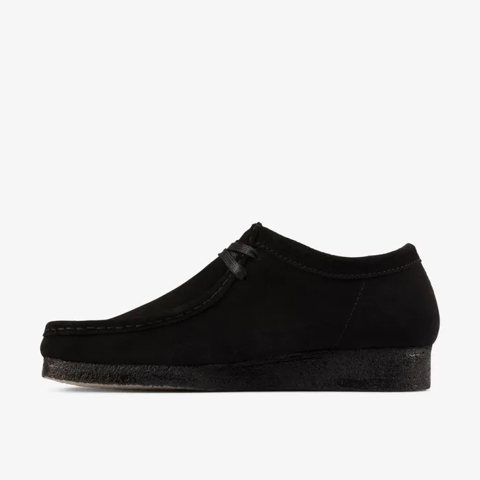 Clarks Black Shoes Wallabee Black Suede 8211 Men
