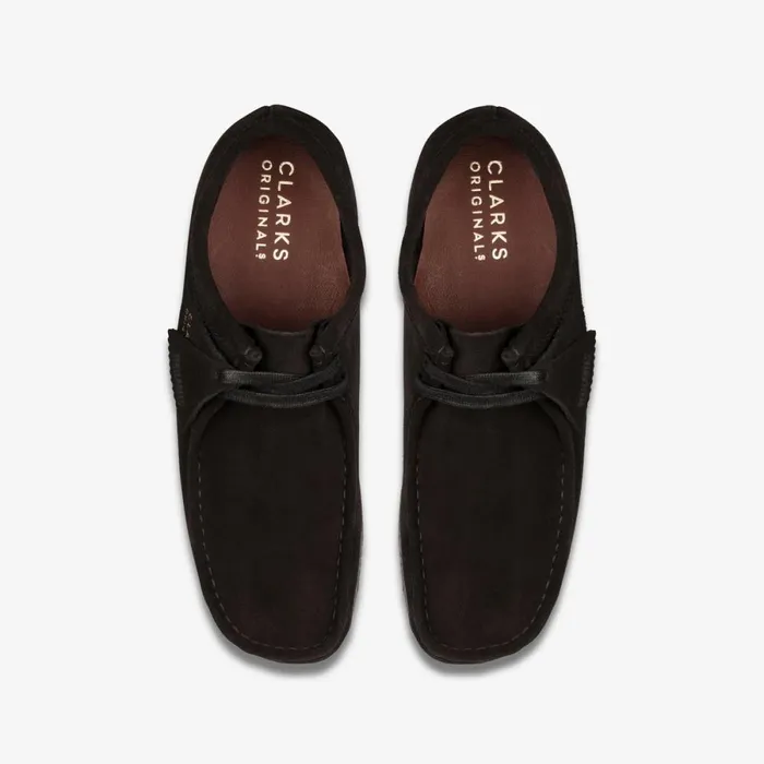 Clarks Black Shoes Wallabee Black Suede 8211 Men