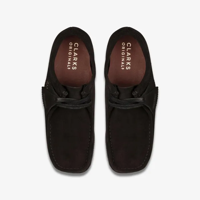Clarks Black Shoes Wallabee Black Suede 8211 Women