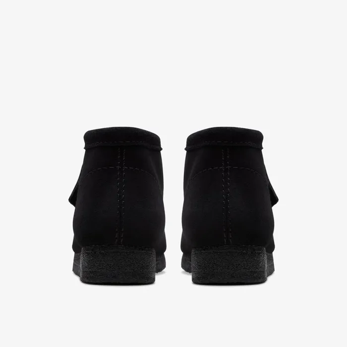 Clarks Black Shoes Wallabee Boot Black Suede 8211 Men