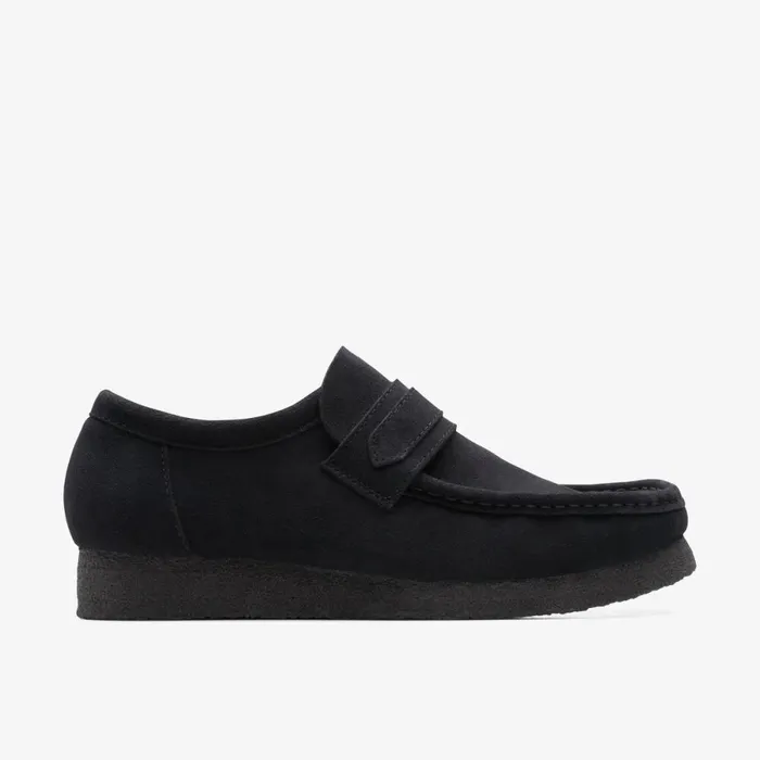 Clarks Black Shoes Wallabee Loafer Black Suede 8211 Men
