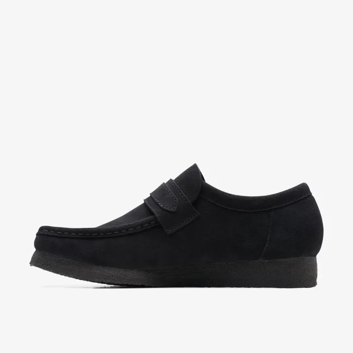 Clarks Black Shoes Wallabee Loafer Black Suede 8211 Men