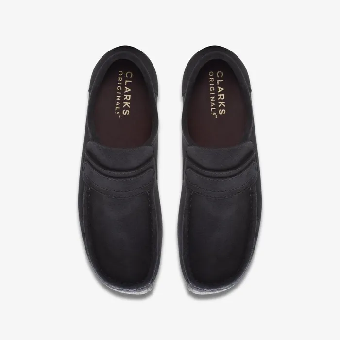 Clarks Black Shoes Wallabee Loafer Black Suede 8211 Men